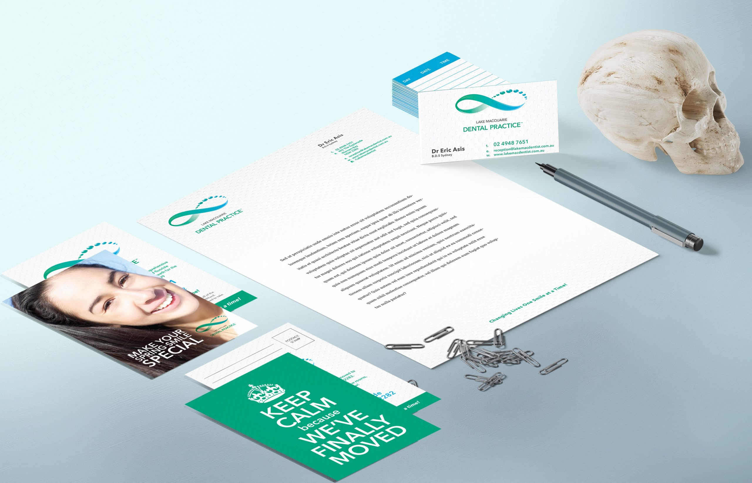 Lake Macquarie Dental Practice Stationery