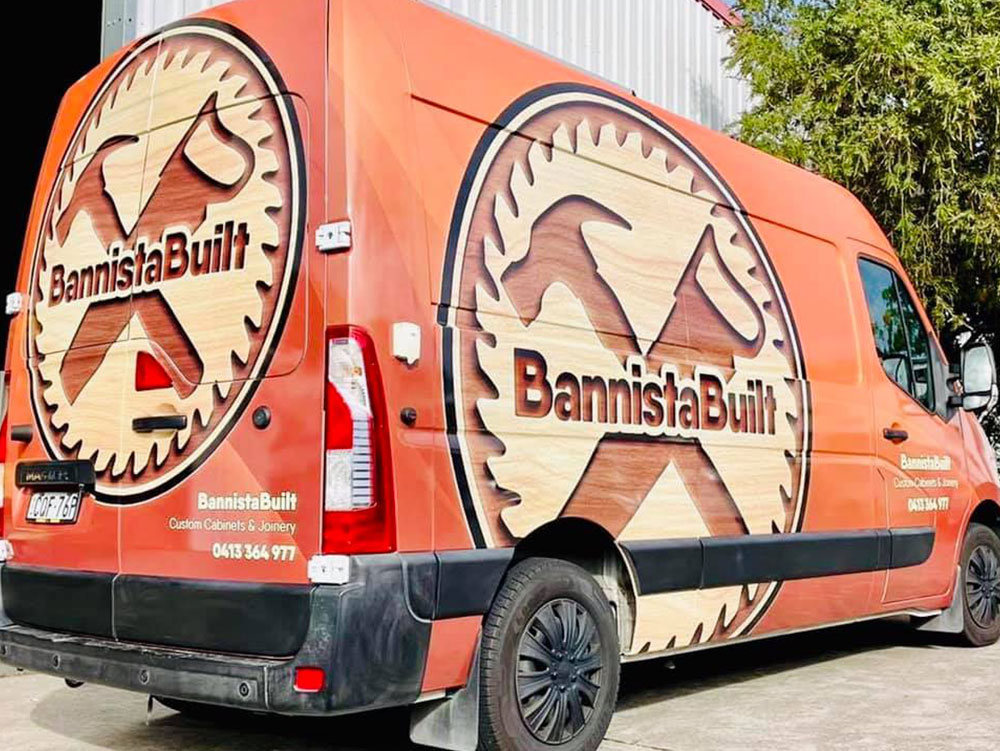 Vehicle Signage Design for Bannista Built