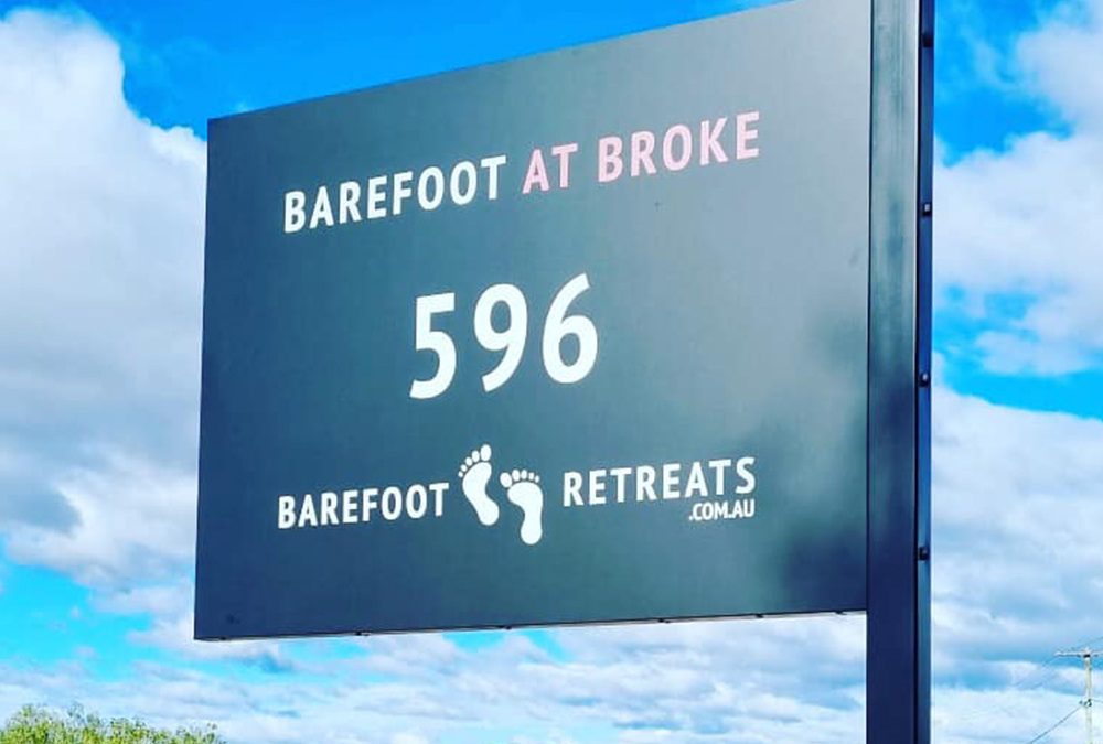 Signage Design for Barefoot at Broke Hunter Valley