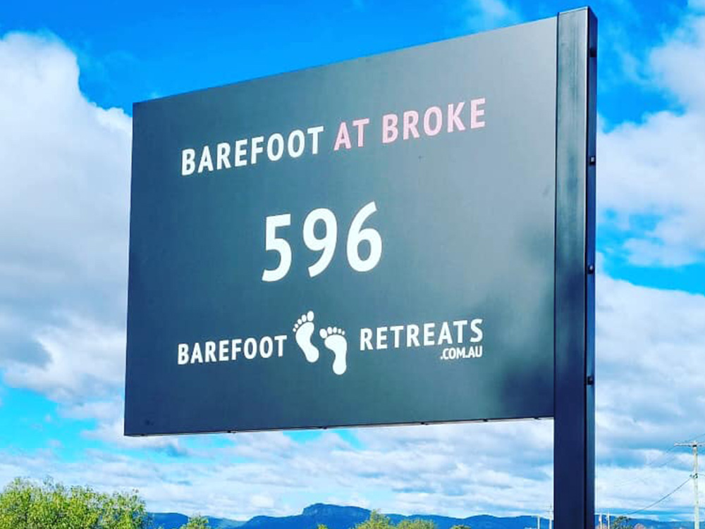 Signage Design for Barefoot at Broke Hunter Valley