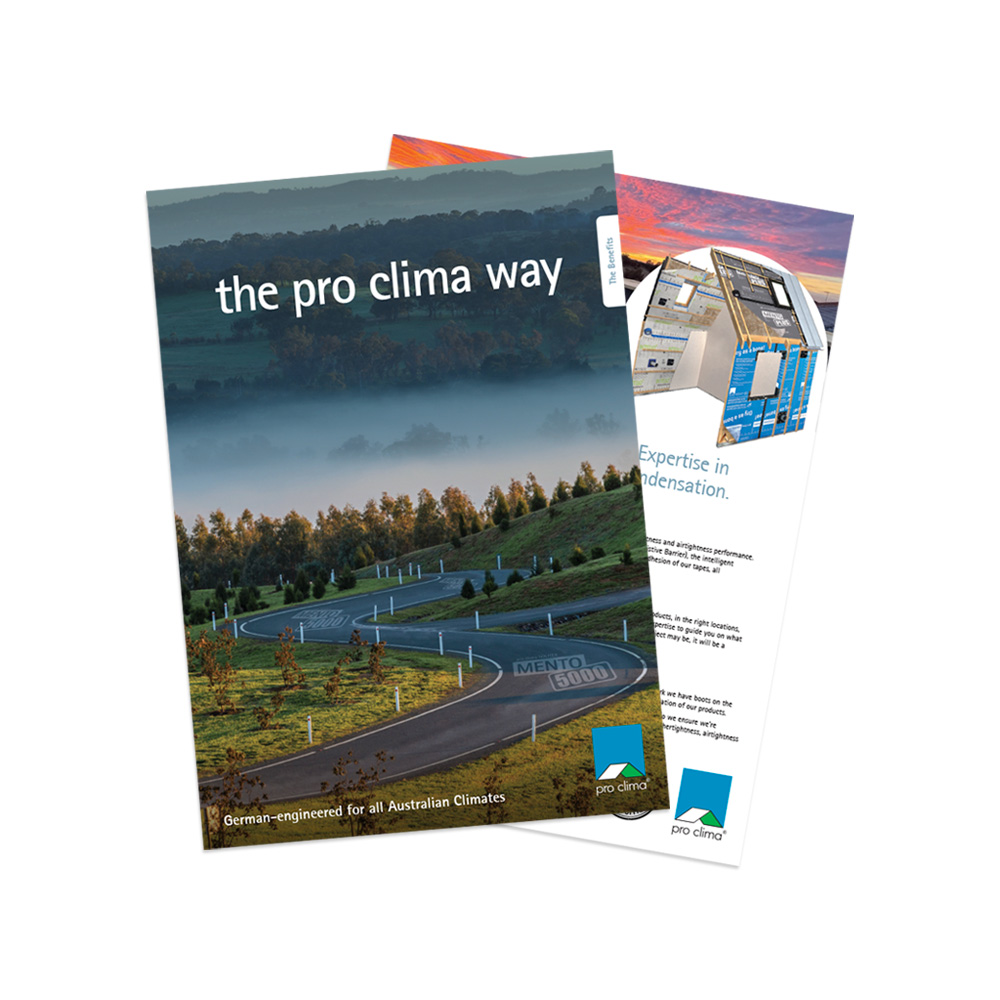 Pro Clima Front Brochure Benefits
