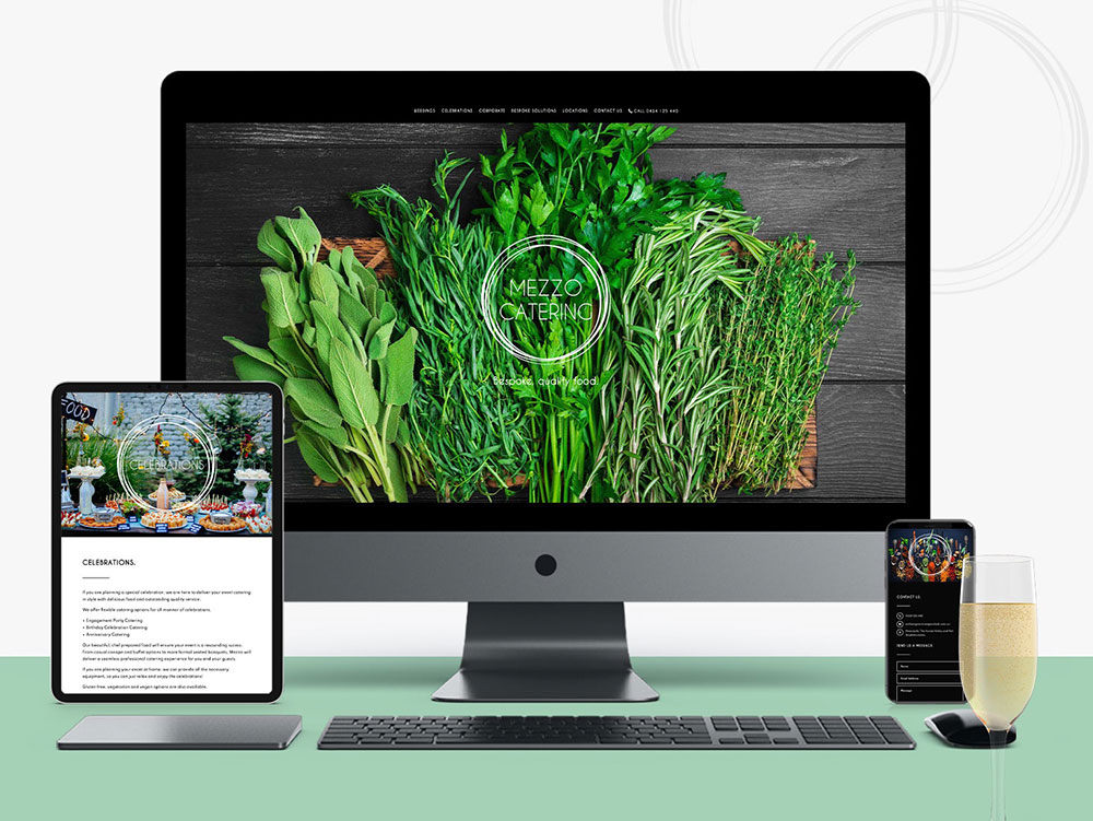 Website Design for Mezzo Catering