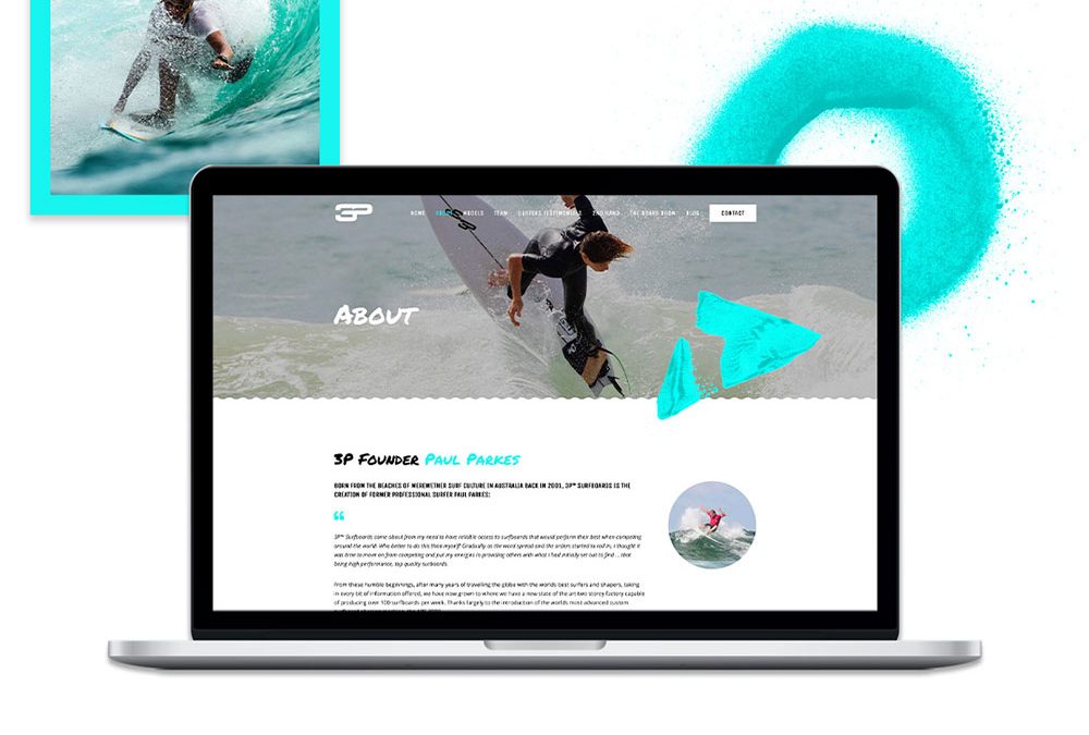 Website Design for 3P Surfboards