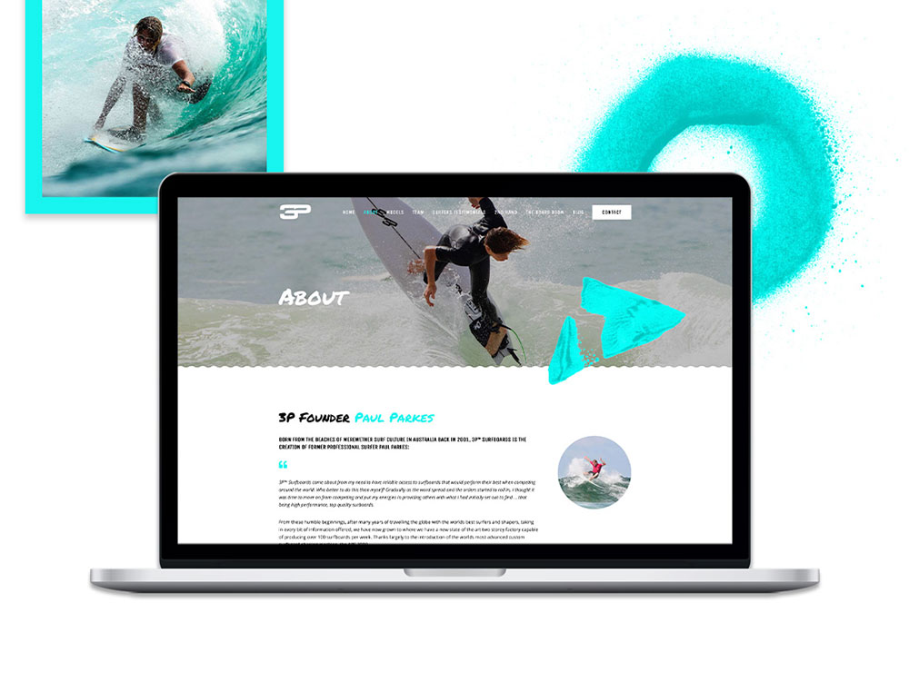Website Design for 3P Surfboards