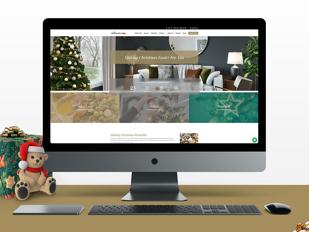 Website Design for Christmas Tree Hire