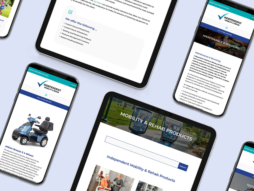 Website Design for Independent Mobility & Rehab