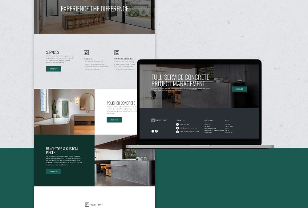 Website Design for Concrete Envy